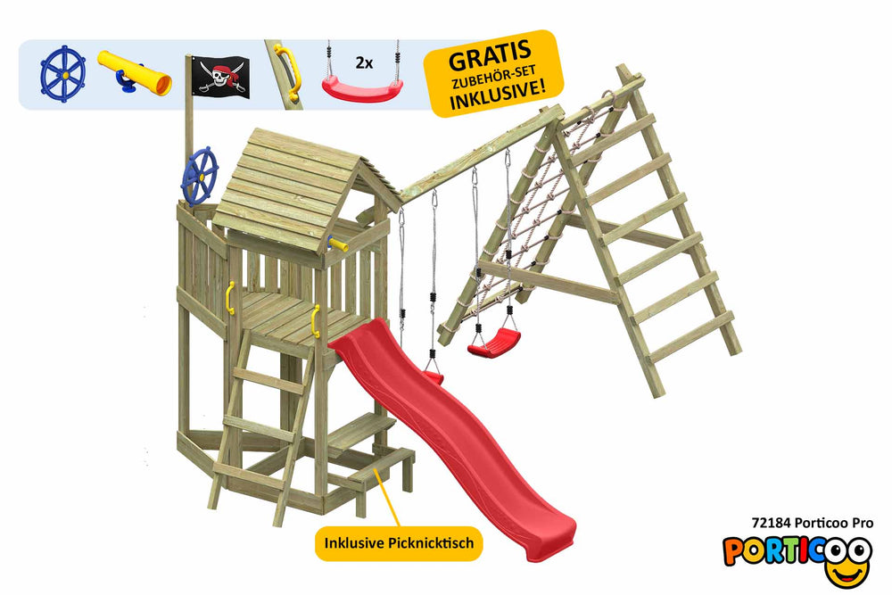 ACTIVE Klettergerüst aus Holz Porticoo Pro