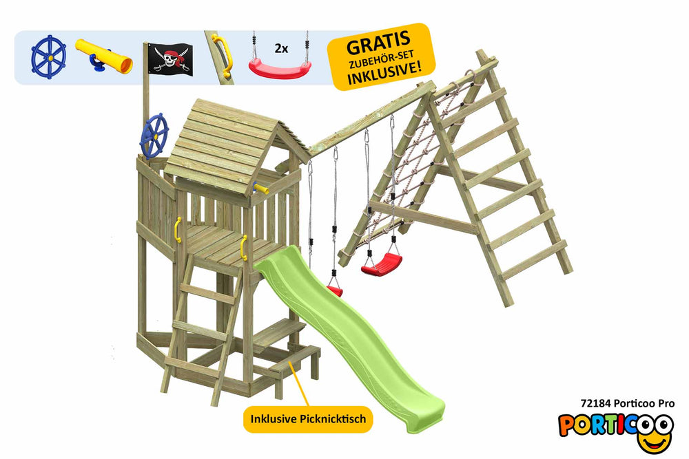 ACTIVE Klettergerüst aus Holz Porticoo Pro