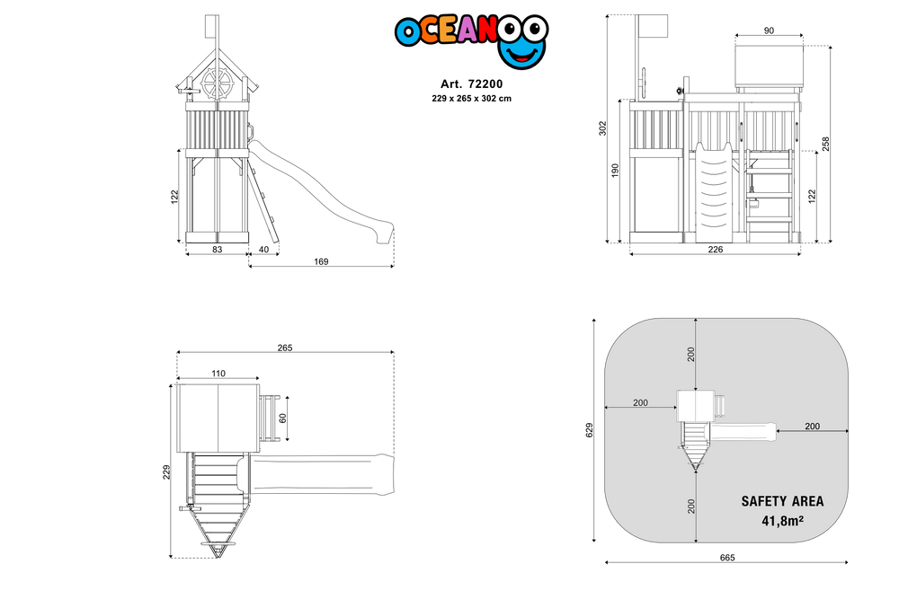 ACTIVE Spielanlage aus Holz Oceanoo