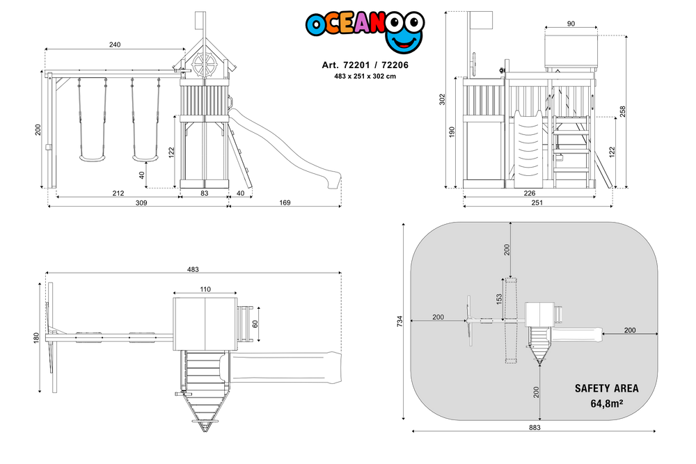 ACTIVE Spielturm aus Holz Oceanoo Play