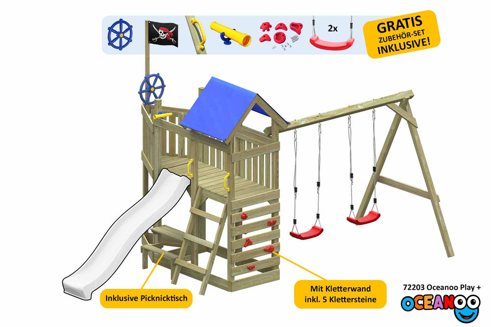ACTIVE Kletterturm aus Holz Oceanoo Play+