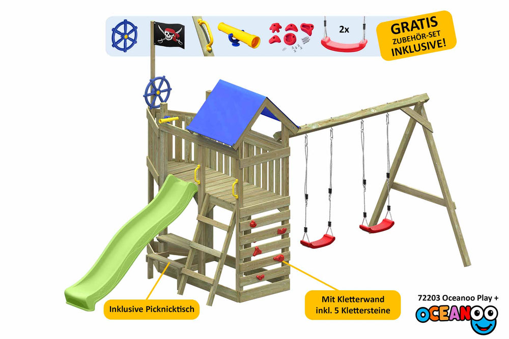 ACTIVE Kletterturm aus Holz Oceanoo Play+