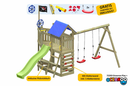 ACTIVE Kletterturm aus Holz Oceanoo Play+