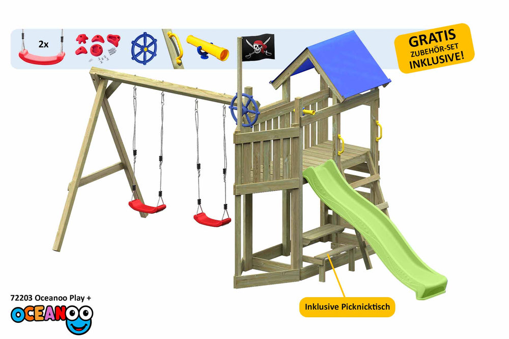 ACTIVE Kletterturm aus Holz Oceanoo Play+
