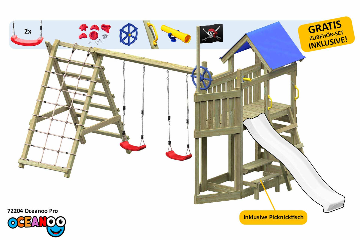 ACTIVE Klettergerüst aus Holz Oceanoo Pro