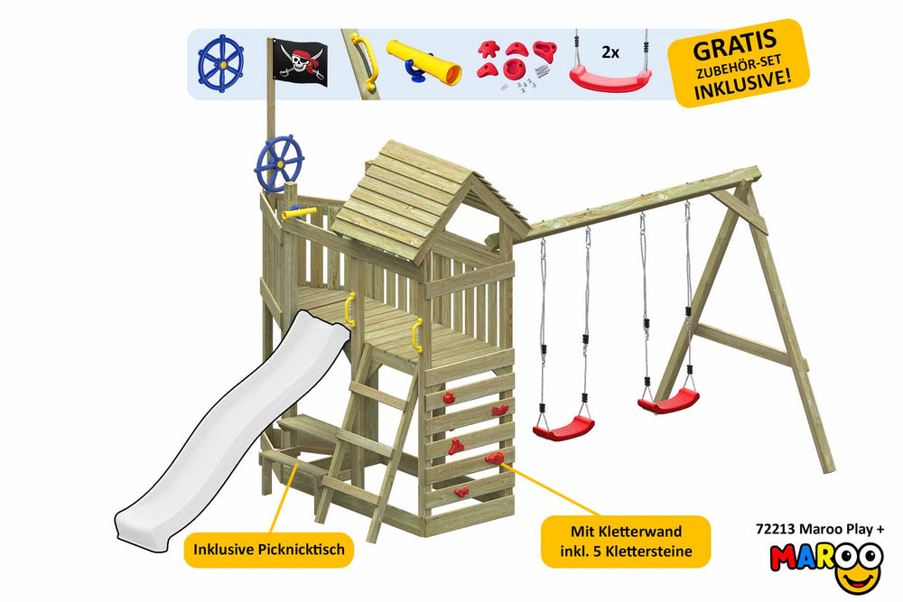 ACTIVE Kletterturm aus Holz Maroo Play+