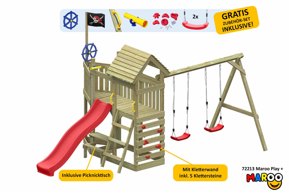 ACTIVE Kletterturm aus Holz Maroo Play+