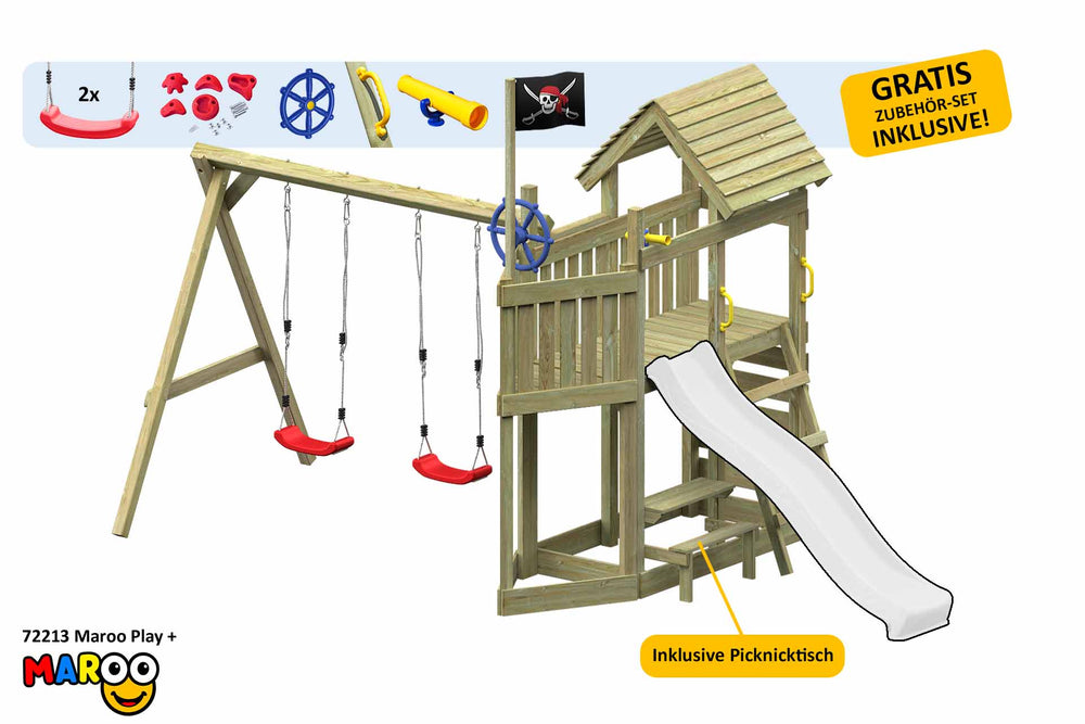 ACTIVE Kletterturm aus Holz Maroo Play+