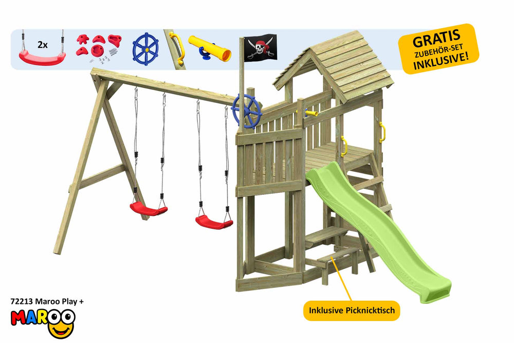 ACTIVE Kletterturm aus Holz Maroo Play+
