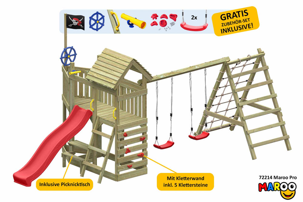 ACTIVE Klettergerüst aus Holz Maroo Pro
