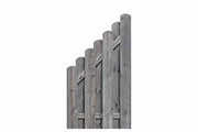 BOLEO Bohlenzaun Abschlusselement klein (grau) 90x160/90cm