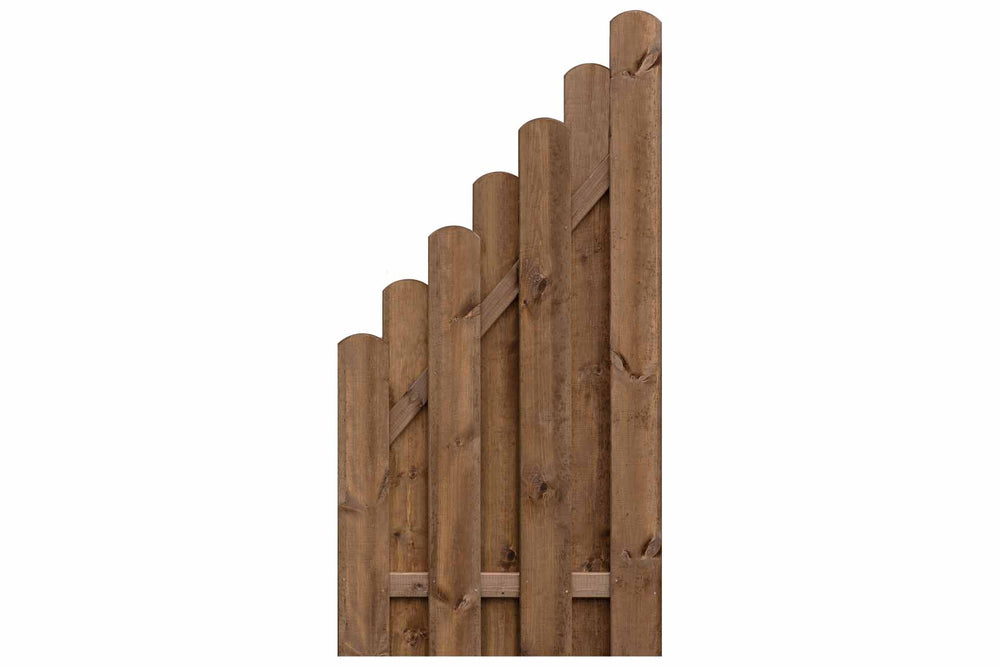 BOLEO Bohlenzaun Abschlusselement groß (braun) 90x180/90cm