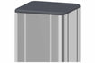 BASIC ALU-Pfosten, silber  7x7x190cm