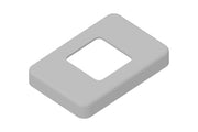 Pfostenträger-Abdeckung für Alu-Pfosten, silber 11x17x2cm