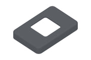 Pfostenträger-Abdeckung für Alu-Pfosten, anthrazit 11x17x2cm