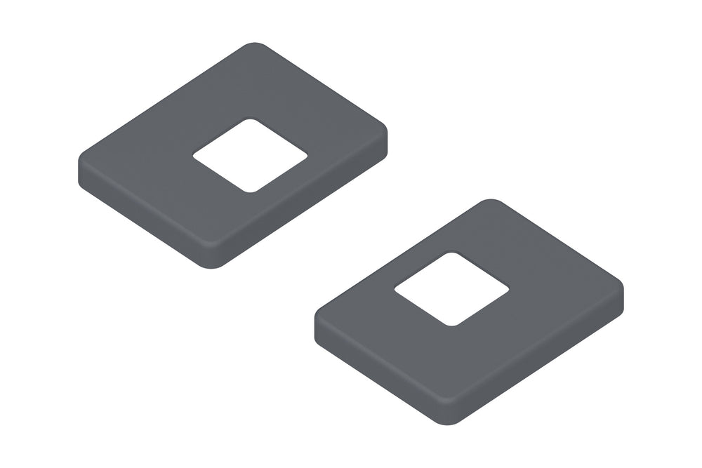 Pfostenträger-Abdeckung für Alu-Tor-Pfosten 2er-Set, anthrazit 15x20x2cm