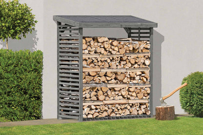 Kaminholzregal FLAMMO L, grau 2,3 m³