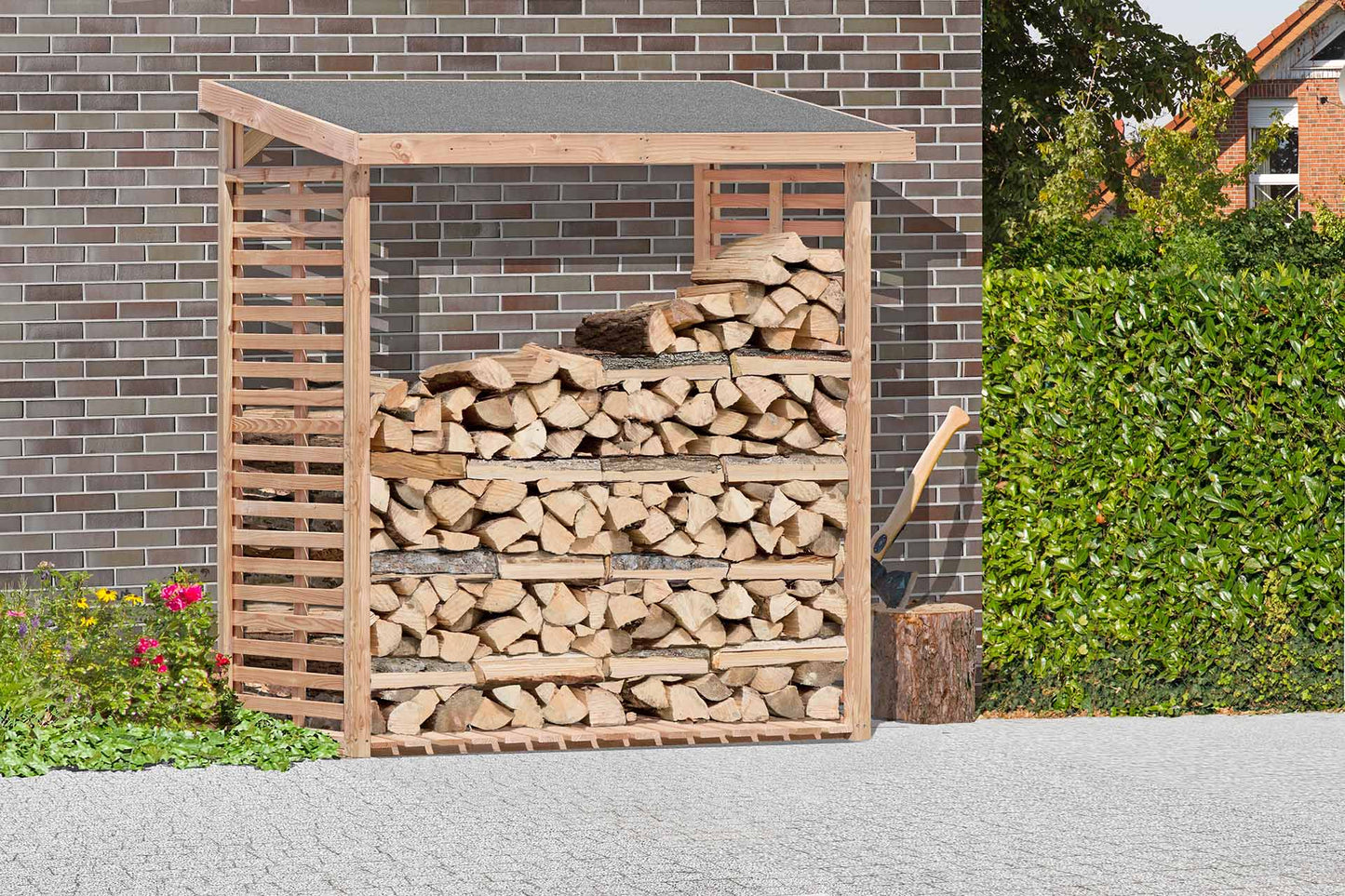 Kaminholzregal KAMO L, Lärche 2,3 m³